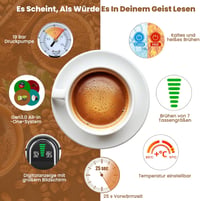 CAPXSNOB Magician1 Mini 5 az 1-ben Kávéfőző - Nespresso, Dolce Gusto, Lavazza Kompatibilis, 20 Bar, LED Kijelző, 7 Vízszint, Kompakt Kapszul - Black 6