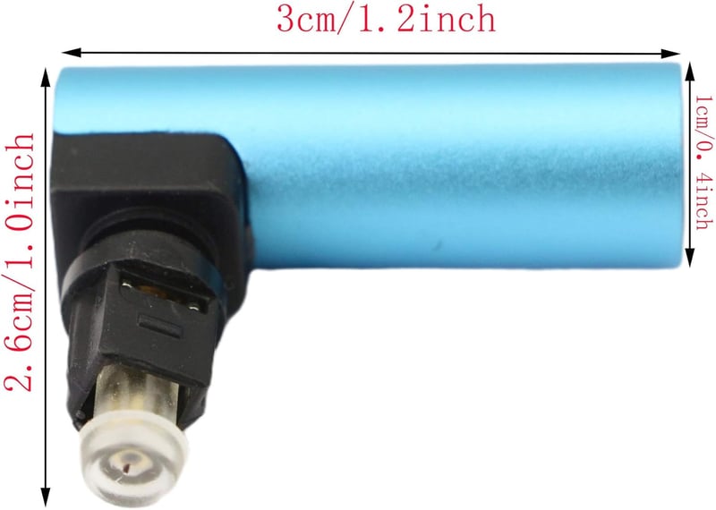 GINTOOYUN 360 Fokos Digitális Optikai Toslink Adapter - 90 Fokos Derékszögű Csatlakozó, Kék, 2 db - Zajmentes Hangátvitel Házimozi Rendszere