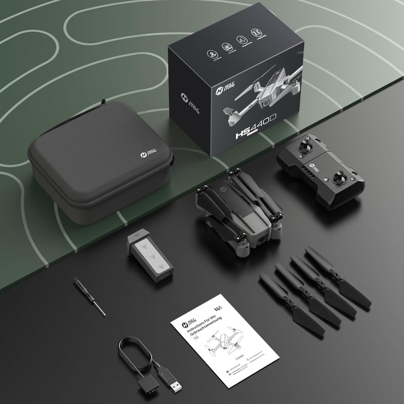 Holy Stone HS440D GPS Drón 4K Kamerával Kezdőknek, 20 Perces Repülési Idő, Követés Funkcióval, Automatikus Visszatérés, 5G FPV Átvitel, Össz