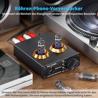 Fosi Audio BOX X2 MM lemezjátszó előerősítő, cserélhető csővel és erősítésszabályzóval 5