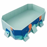 BOODPET Sklopivi bazen za pse 223 cm, plavi PVC vrtni bazen — bez loptica i kompleta za popravak (stanje: vidi 2. sliku) 1