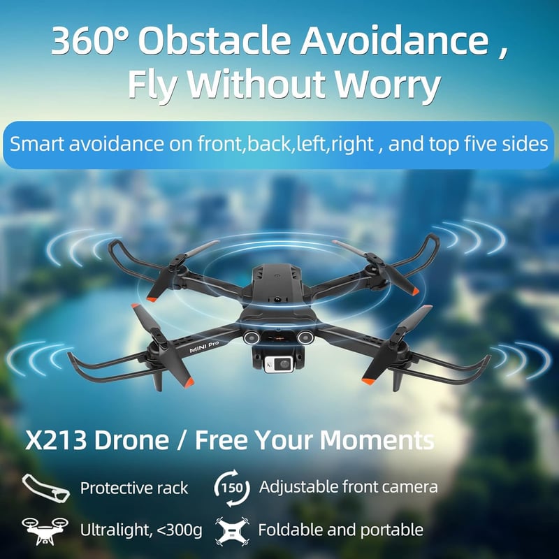 Awaiymi X213 Összecsukható Mini Drón 1080P HD Kamerával - WiFi FPV Quadcopter Hordtáskával, 3 Sebességfokozat, 3D Flip Funkció, Gyerekeknek 