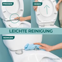 BMS International Ovális Fehér WC Ülőke Duroplast Anyagból, Antibakteriális Bevonattal és Prémium Lassú Záródású Mechanizmussal 5