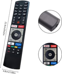 Telefunken távirányító - YouTube és Netflix gombos, 4K Ultra HD TV-khez, egyszerű használat 4