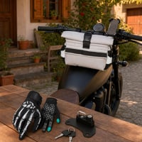 Výbava pre Bobber: zámok na prilbu + vodotesná taška + rukavice S + držiak s tlmením vibrácií 1
