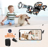 4DRC V8 Mini Gyerek RC Dron 720P HD Kamera, Fekete-Narancssárga Quadcopter Kézvezérléssel, Magasságtartás, 3D Flip, Könnyű Stunt 2