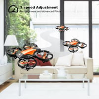 4DRC V8 Mini Gyerek RC Dron 720P HD Kamera, Fekete-Narancssárga Quadcopter Kézvezérléssel, Magasságtartás, 3D Flip, Könnyű Stunt 8