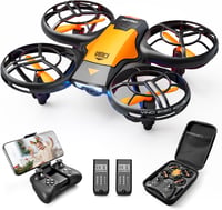 4DRC V8 Mini Gyerek RC Dron 720P HD Kamera, Fekete-Narancssárga Quadcopter Kézvezérléssel, Magasságtartás, 3D Flip, Könnyű Stunt 1