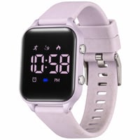 Detské digitálne hodinky Timever pre dievčatá a chlapcov, ružovo-fialové — špinavý remienok, bez nabíjacieho kábla (stav: pozri 2. obrázok) 1