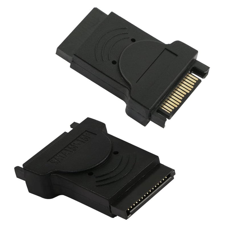 QIANRENON 15 tűs SATA tápkábel hosszabbító HDD, SSD és DVD-hez - 2 db