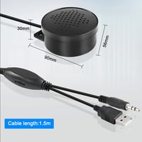 MEIRIYFA USB Hangszóró Számítógéphez - 5W Sztereó Asztali PC Hangfal 3.5mm AUX Bemenettel és Hangerőszabályzóval Laptophoz, Tablethez 4