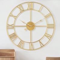 HAITANG Vintage Fém Falióra - 60 cm, Fekete, Római Számokkal, Csendes Működés, Nappali, Hálószoba, Konyha Dekoráció 8