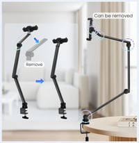 ZenCT 3 Karos Tablet Állvány - 100 cm Hosszú Fém Tartó, Asztali Rögzítés, 4.7-12.9" Készülékekhez, iPad Pro, Air, Mini, Samsung Galaxy Tab K 5