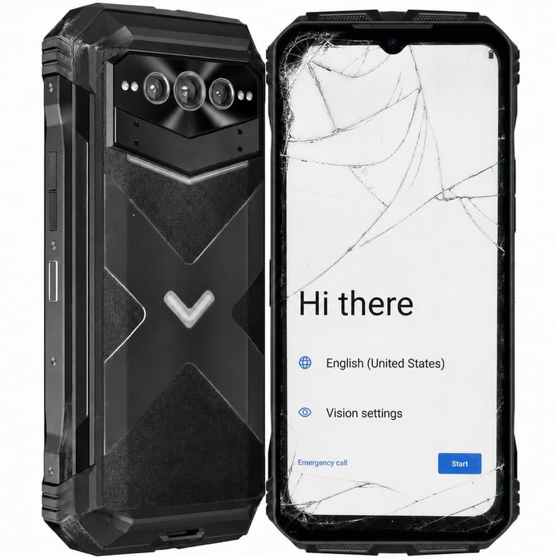DOOGEE VMAX Plus 5G robusni pametni telefon 36GB+512GB, 22000mAh — neispravan, za dijelove: ogrebotine i tragovi korištenja (stanje: vidi 2. sliku)