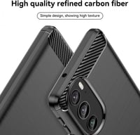 Motorola Edge+ 2022 Karbon Védőtok - Fekete, Ütésálló 5