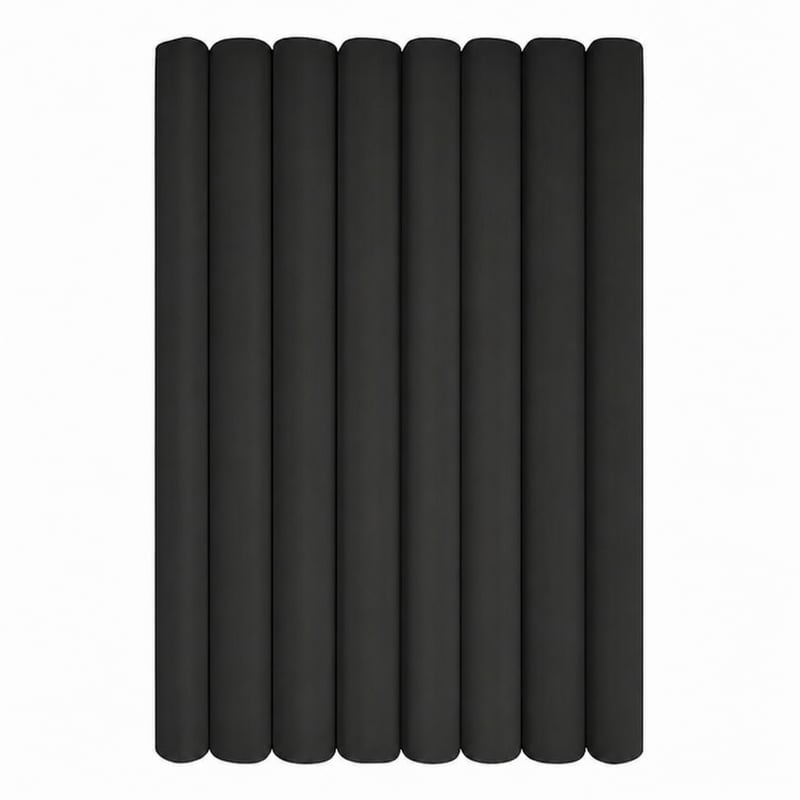 Interdruk krep papir u roli crni 8 kom 50x200 cm 28 g/m² za djecu DIY dekoracije nepotpuno pakiranje