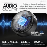 Novible Aura Lite Vezeték Nélküli Csíptetős Mikrofon iPhone, Android, Kamera és PC Eszközökhöz - 25 Órás Üzemidő, Zajszűrés, 100m Hatótáv 2