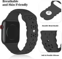 Apple Watch Légáteresztő Szilikon Sportszíj - Paisley Mintás 3