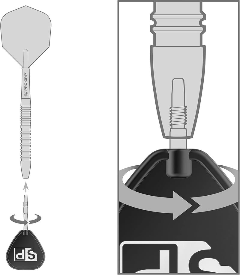 Target Darts Dimitri Van den Bergh Dream Maker G2 90% Volfrám Nyilas Darts Készlet - 21g/23g/25g - Swiss Point Acél Heggyel - Profi Grip