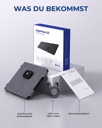 BigBlue Solarpowa 20W ETFE Összehajtható Napelemes Töltő, USB-A és USB-C Csatlakozóval, IP65 Vízálló, Állvánnyal, Mobiltelefon és Tablet Kom 8