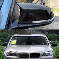 Asasytal Tükör Borítás BMW 5/6/7 Sorozathoz F10 F11 F18 LCI GT F07 F06 F12 F13 F01 F02 - Fényes Fekete ABS Műanyag Visszapillantó Tükör Burk 5