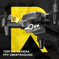 DEERC D20 Összecsukható Mini Drón HD 720P Kamerával, WiFi FPV Élő Közvetítéssel, 2 Akkumulátorral, Hosszú Repülési Idővel, Gesztus Vezérléss 2