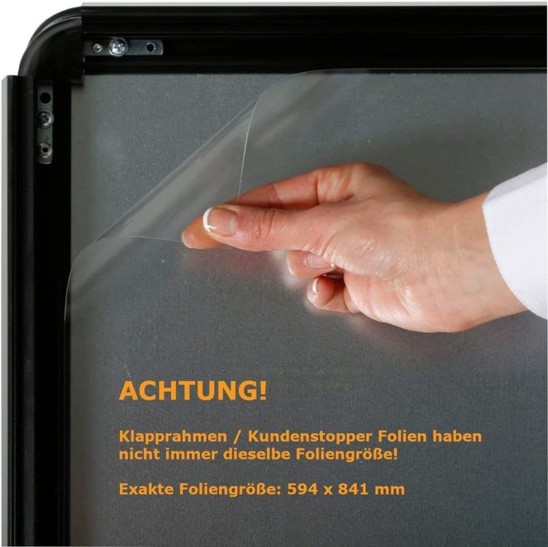 Újracsomagolt 5db-os A1 méretű Hirdető Tábla Fólia készlet, 0,4 mm vastag
