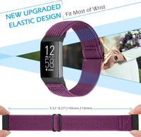 Fitbit Charge 4/3 Állítható Nylon Sportpánt Szett - Fekete, Szürke, Bordó, Lila 3