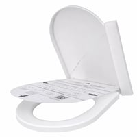 WC sedadlo LOBENSWERK, tvar D, pomalé sklápanie, antibakteriálne, odolné voči UV žiareniu — chybné, čiastočne funkčné: prasknutý kryt (stav: pozri 2. obrázok) 1
