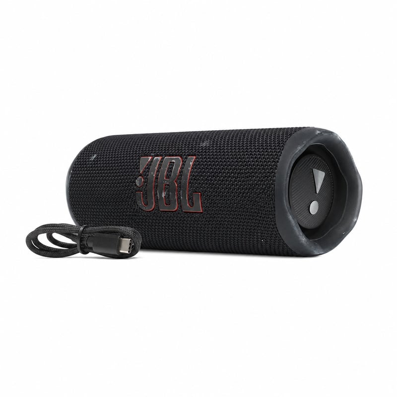 JBL Flip 6 hordozható Bluetooth hangszóró fekete, vízálló, 2 utas — hibás, alkatrésznek: nem kapcsol be (állapot: lásd a 2. képet)