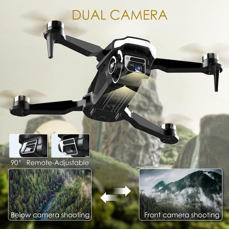CHUBORY A68 WiFi FPV Drón Kezdőknek HD Kamerával, Kefenélküli Motorral, Automata Lebegéssel, 3D Flip Funkcióval, 2 Akkumulátorral és Hordtás