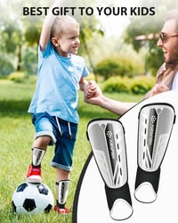 Airsfish Gyerek Sípcsontvédő Bokavédelemmel - Állítható, Minősített Futball Felszerelés Fiúknak és Lányoknak 4