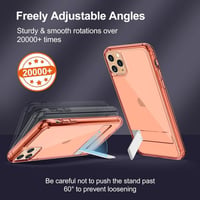 Apple iPhone 11 Pro Rózsaarany Áttetsző Szilikon Tok Kitámasztóval 5