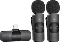 BOYA BY-V2 Vezeték nélküli mikrofon iPhone-hoz, 2.4GHz klip mikrofon vlogging YouTube videózáshoz 7