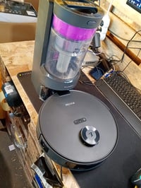 Robot aspirator și mop Eureka NERE10s, cu stație de golire automată, putere de aspirare 4000 Pa, navigație LiDAR, autonomie 180 minute, WiFi și aplicație 2