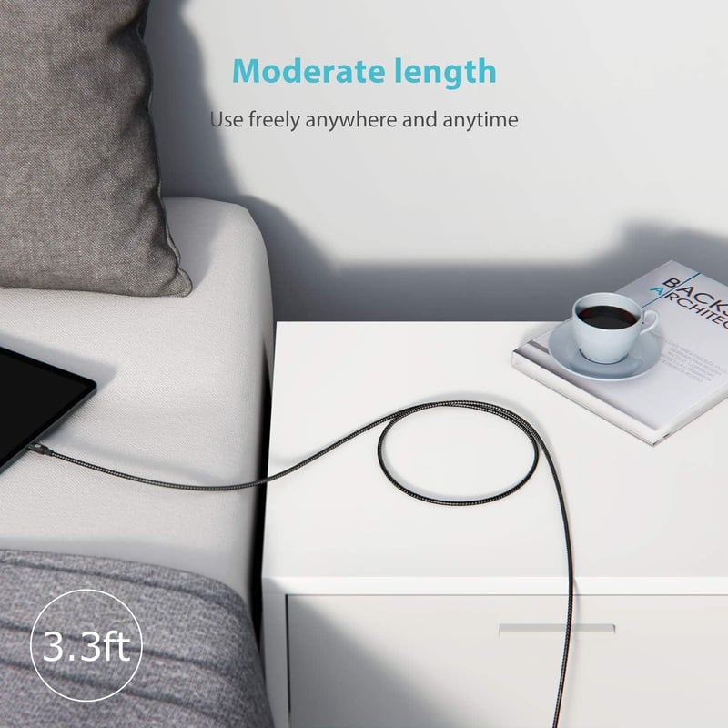 SYNCWIRE USB-C Lightning kábel 1m MFi iPhone 12/11/XS/XR MacBook iPad fekete