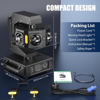 100W RGBW LED Moving Head Színpadi és Diszkó Fényszóró - 19/25 Csatornás Színpadi Lámpa Esküvőre, Partikra, Klubokba 5