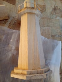 Rayher 6199100 Drvena ukrasna figura svjetionika 25 cm za rukotvorine — višak ljepila na vrhu (stanje: vidi drugu sliku) 3