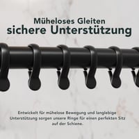 Erica U-alakú zuhanyfüggöny rúd 70x165x70 cm - Falra szerelhető, PVC bevonatú, rozsdamentes, 20 kg teherbírású 7