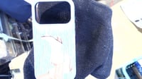 iPhone 17 Pro maskica kaubojske čizme martini maslina cowgirl western plava prugasta zaštitna maska 1