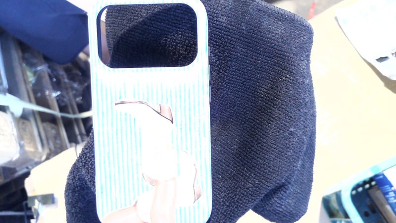 iPhone 17 Pro maskica kaubojske čizme martini maslina cowgirl western plava prugasta zaštitna maska