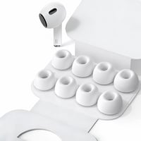 Silikónové nástavce SIXFU pre AirPods Pro 1. a 2. generácie, 4 veľkosti (XS/S/M/L), biele, s čistiacou súpravou a úložným puzdrom, s potlačením hluku — 1-dielna súprava 2