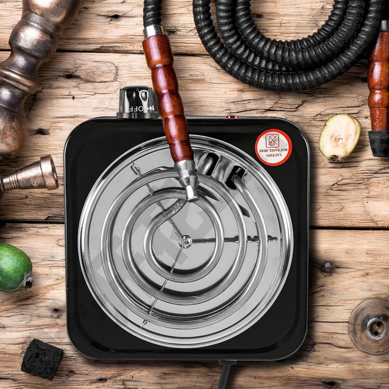 Noble Hookah 1000W elektromos vízipipa szénizzító grillráccsal és csipesszel