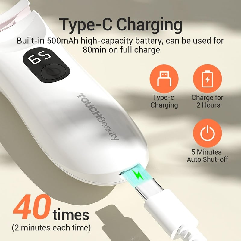 TOUCHBeauty LED-es elektromos szempillagöndörítő, 3 hőfokozattal, gyors felfűtéssel