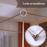 Beyeutao Rózsaarany Baldachin Keret 200x200 cm - Alumínium Szúnyogháló Keret Négyoszlopos Ágyhoz, Romantikus Hálószobai Kiegészítő Csavaros  2