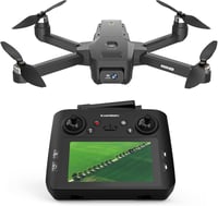 karuisrc K600 GPS Drón 1080P Kamerával, Beépített HD Kijelzős Távirányítóval, Összecsukható, Szélálló, SD Kártyával és Hordtáskával, Kezdőkn 1