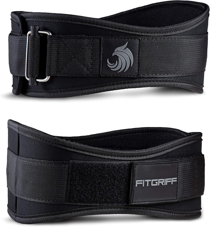 Fitgriff V2 Súlyemelő Öv - Fekete, M méret - Edzőtermi Edzéshez, Crossfithez