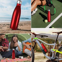 GeeRic Rozsdamentes Acél Termosz 750ml - Dupla Falú Hőszigetelő Kulacs, Szivárgásmentes, BPA-mentes, Túrázáshoz, Sportoláshoz, Világos Lila  7