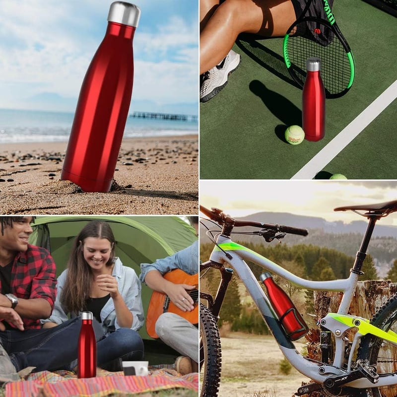 GeeRic Rozsdamentes Acél Termosz 750ml - Dupla Falú Hőszigetelő Kulacs, Szivárgásmentes, BPA-mentes, Túrázáshoz, Sportoláshoz, Világos Lila 