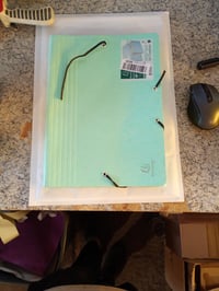 Dosar cu șină/separator Exacompta 58560E Aquarel, A4, 12 compartimente, închidere cu elastic, culori pastel asortate — bandă ruptă (stare: vezi a 2-a fotografie) 2